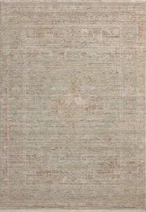 Vintage-inspired traditional area rug in earthy hues with subtle distressing and soft textured pile