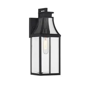 Product Image 1 for Emery 1-Light Outdoor Wall Lantern in Matte Black from Savoy House 