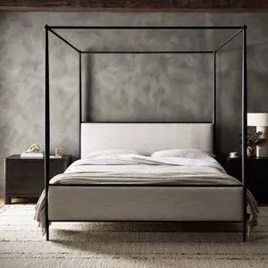 Product Image 11 for Xander Savoy Parchment Canopy Bed from Four Hands