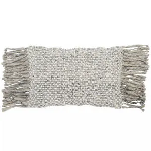 Product Image 6 for Cilo Textured Light Gray/ Ivory Lumbar Pillow from Jaipur 
