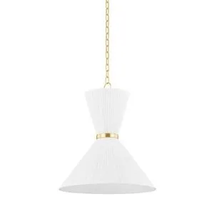 Product Image 1 for Enid 2-Light Small White Pendant from Hudson Valley