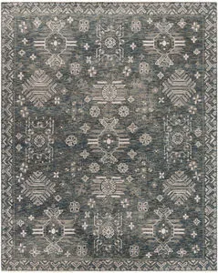 Product Image 1 for Almeria Hand-Knotted Dusty Sage / Medium Green Rug - 6' x 9' from Surya