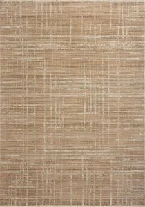 Wade Clay Silver Rug with abstract modern linear motifs and earth tone distressed pattern