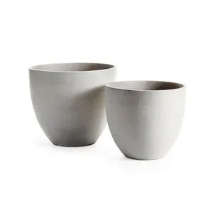 Product Image 1 for Fibrestone Malibu Tapered Pots, Set Of 2 from Napa Home And Garden