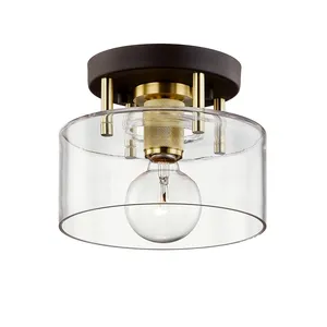Product Image 1 for Bergamot Station 1 Light Semi Flush from Troy Lighting