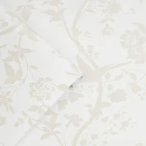 Product Image 1 for Laura Ashley Oriental Garden Pearlescent White Wallpaper from Graham & Brown