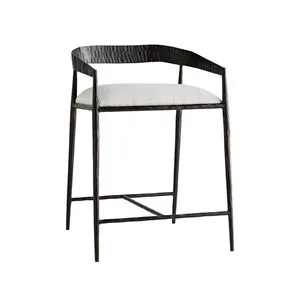 Product Image 1 for Ansel Nuetral Upholstered Linen Counter Stool from Arteriors