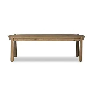 Smoked oak Salvador Dining Table with tapered legs and pill-shaped top showing natural wood grain and knots