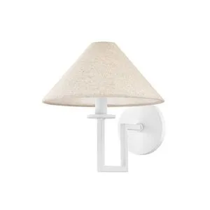 Product Image 1 for Gladwyne 1-Light Textured White Aged Brass Wall Sconce from Mitzi