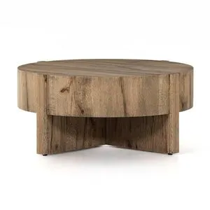 Product Image 10 for Bingham Rustic Oak Veneer Drum Coffee Table  from Four Hands