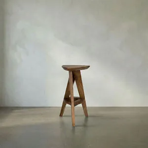 Product Image 1 for Twist Teak Counter Stool from Noir