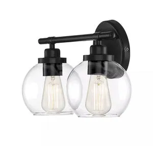 Product Image 2 for Carson Matte Black 2 Light Bath from Savoy House 