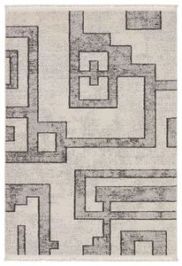 Product Image 1 for Bungalow Modern Geometric Gray/ Cream Rug - 18" Swatch from Jaipur 