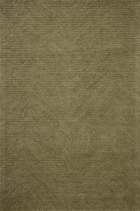 Kai Olive Rug with hand-tufted wool, ribbed texture in olive green earth tone, traditional rectangular area rug