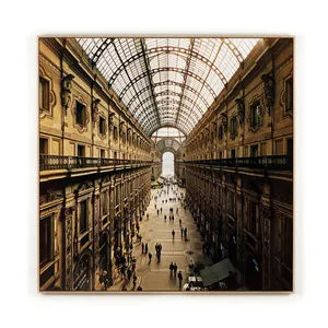 Galleria Vittorio Emanuele II photograph by Slim Aarons showing grand arcade with glass ceiling and historic architecture