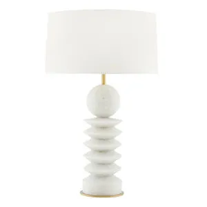 Product Image 4 for Roxbury Ivory Glass Stone Lamp from Arteriors