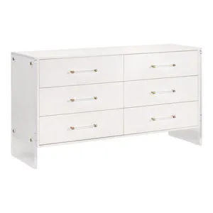 Product Image 1 for Sonia Pearl Shagreen 6-Drawer Resin Double Dresser from Essentials for Living