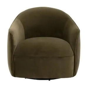 Product Image 1 for Burke Cypress Velvet Swivel Club Chair from Essentials for Living