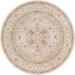 Product Image 1 for Avant Garde Woven Light Beige / Light Blue Rug - 6'7" Round from Surya