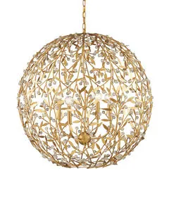 Product Image 1 for Secret Garden Gold Orb Chandelier from Currey & Company