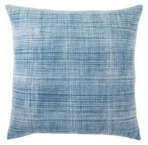 Product Image 2 for Morgan Handmade Soild Blue/ White Down Throw Pillow 22 Inch from Jaipur 