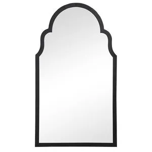 Arched wall mirror with a sleek black frame and a modern, elegant silhouette