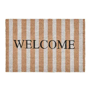 Product Image 1 for Striped Black and Natural 24x57 Doormat from Classic Home Furnishings