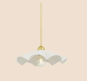 Product Image 10 for Maisie 1-Light Ruffled Ceramic Pendant from Mitzi