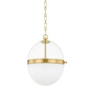 Product Image 1 for Donnell 1-Light Small Aged Brass Pendant from Hudson Valley