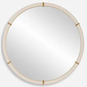 Product Image 1 for Cyprus White Round Mirror from Uttermost