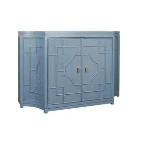 Product Image 1 for Two Door Decorative Rattan Overlay Cabinet With Curved Ends Painted from Worlds Away