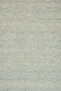 Giana Spa Rug with a relaxed grid pattern in soft blue and beige wool for a textured, watercolor-inspired look
