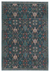 Product Image 1 for Lisana Indoor/ Outdoor Trellis Dark Blue/ Multicolor Area Rug from Jaipur 