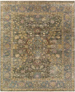 Product Image 1 for Anatolia Hand-Knotted Black / Olive Rug - 8' x 10' from Surya