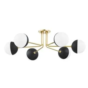 Product Image 1 for Renee 6 Light Semi Flush Mount from Mitzi