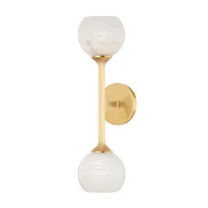 Product Image 1 for Melton 2-Light Wall Sconce - Aged Brass from Hudson Valley