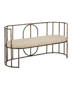 Product Image 1 for Euclid Boucle Seashell Bench from Currey & Company