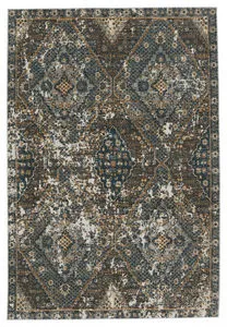 Product Image 4 for Julia Indoor/ Outdoor Medallion Blue/ Gold Area Rug from Jaipur 