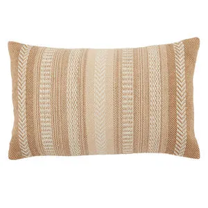 Product Image 4 for Papyrus Striped Beige/ Ivory Indoor/ Outdoor Lumbar Pillow from Jaipur 