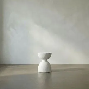 Product Image 1 for Hourglass White Fiber Cement Stool from Noir