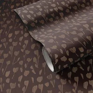 Product Image 1 for Wild Flowers I Black and Tan I Wallpaper by Roseanne Kenny from Four Hands