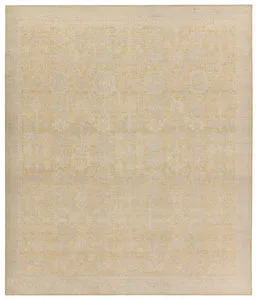 Product Image 1 for Antony Hand-Knotted Floral Yellow / Light Gray Rug 18" x 18" from Jaipur 