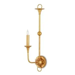 Product Image 1 for Nottaway contemporary Gold Wall Sconce from Currey & Company