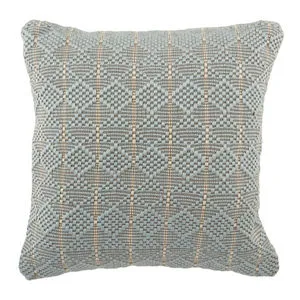 Product Image 3 for Lindy Indoor/ Outdoor Light Blue/ Gray Geometric Pillow from Jaipur 
