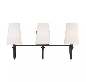 Product Image 2 for Cameron 
 Matte Black 3 Light Bath from Savoy House 