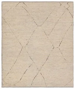 Product Image 1 for Tepal Hand-Knotted Trellis Cream / Brown Rug 8' x 10' from Jaipur 