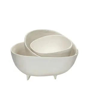 Product Image 1 for Trulli Set of 3 Off-White Aluminium Bowls from BIDKHome