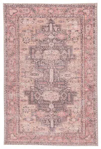 Product Image 5 for Cosima Medallion Pink / Dark Purple Runner Rug from Jaipur 