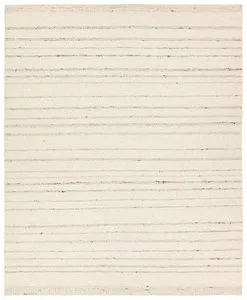 Product Image 1 for Rya Handmade Striped Cream / Grey Rug from Jaipur 