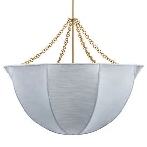 Product Image 1 for Aire Large Pale Blue Linen Chandelier from Jamie Young